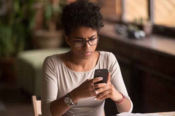 Woman with phone