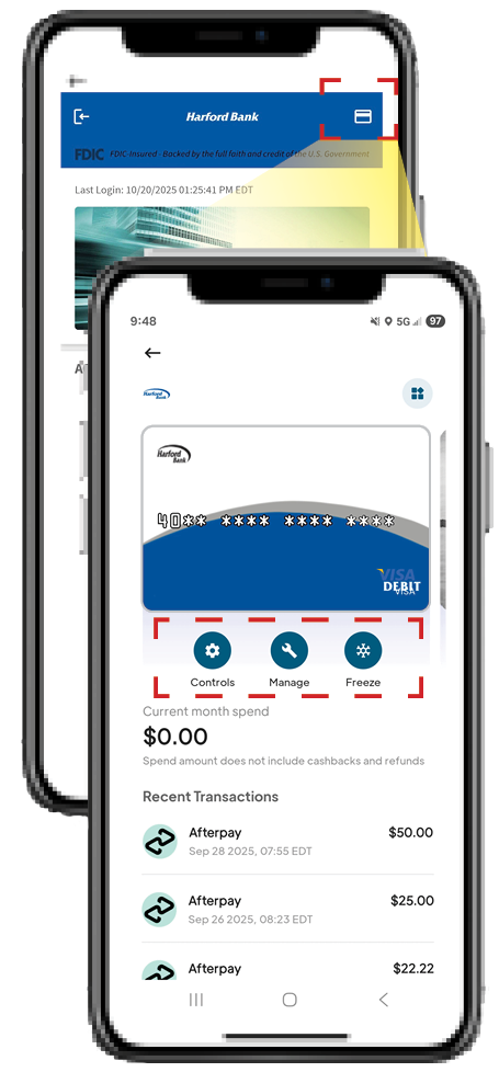 Harford Bank | Debit Card Controls
